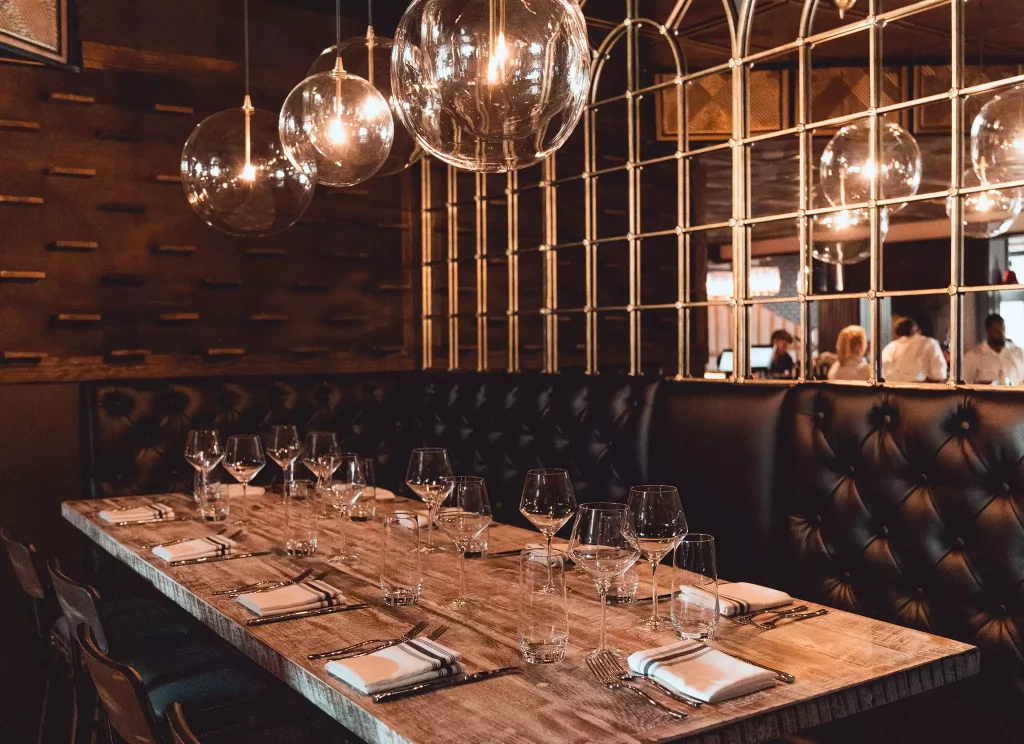Fireproof Restaurant offers semi private dining areas for customers in the Columbus, Ohio, area.